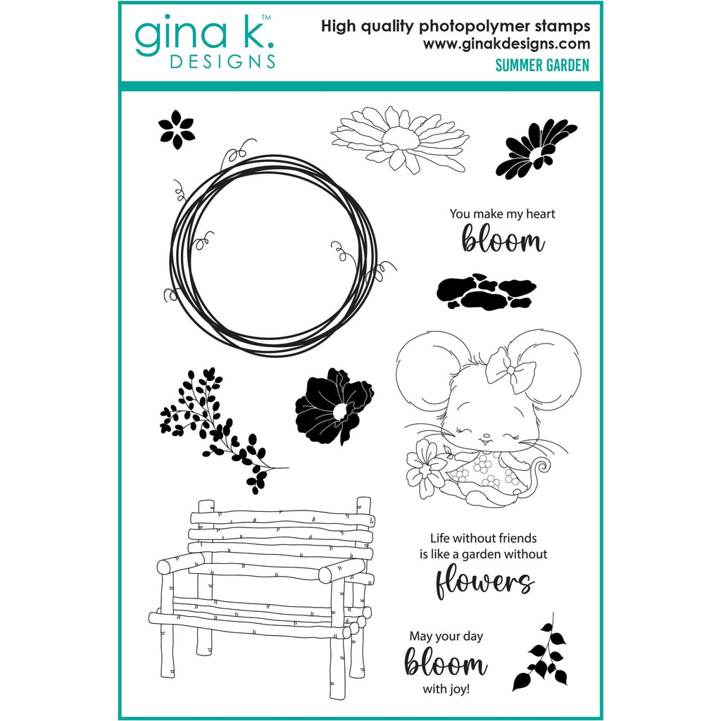 Gina K Designs Summer Garden Clear Stamps