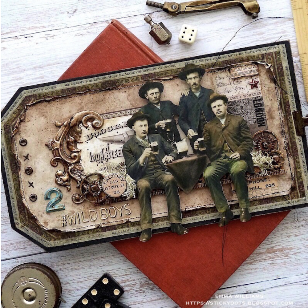 Tim Holtz Idea-ology ADORNMENTS FLOURISH th94231 Wild Boys | color-code:ALT01