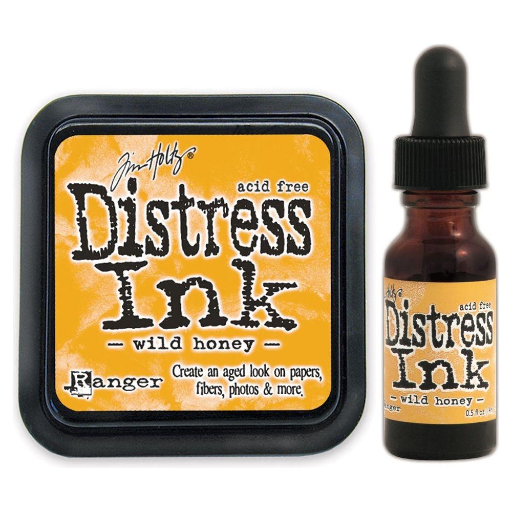 Tim Holtz Distress Wild Honey Ink Pad And Reinker Bundle Ranger