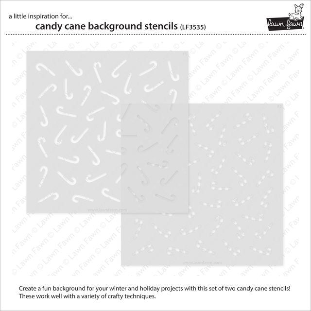 Lawn Fawn Candy Cane Background Stencils lf3535 Set of 2