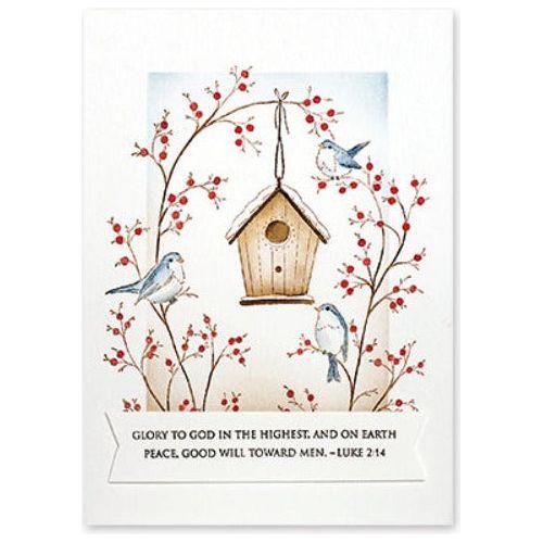 Penny Black Cling Stamp Birdhouse Berries 40-914 birds