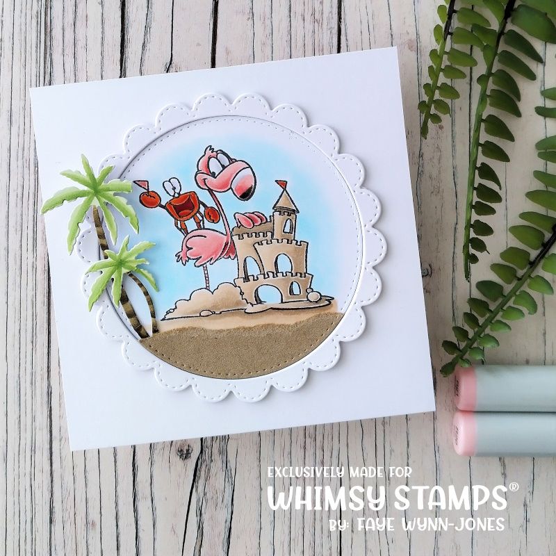 Whimsy Stamps Beach Babes Clear Stamps DP1114 Crab