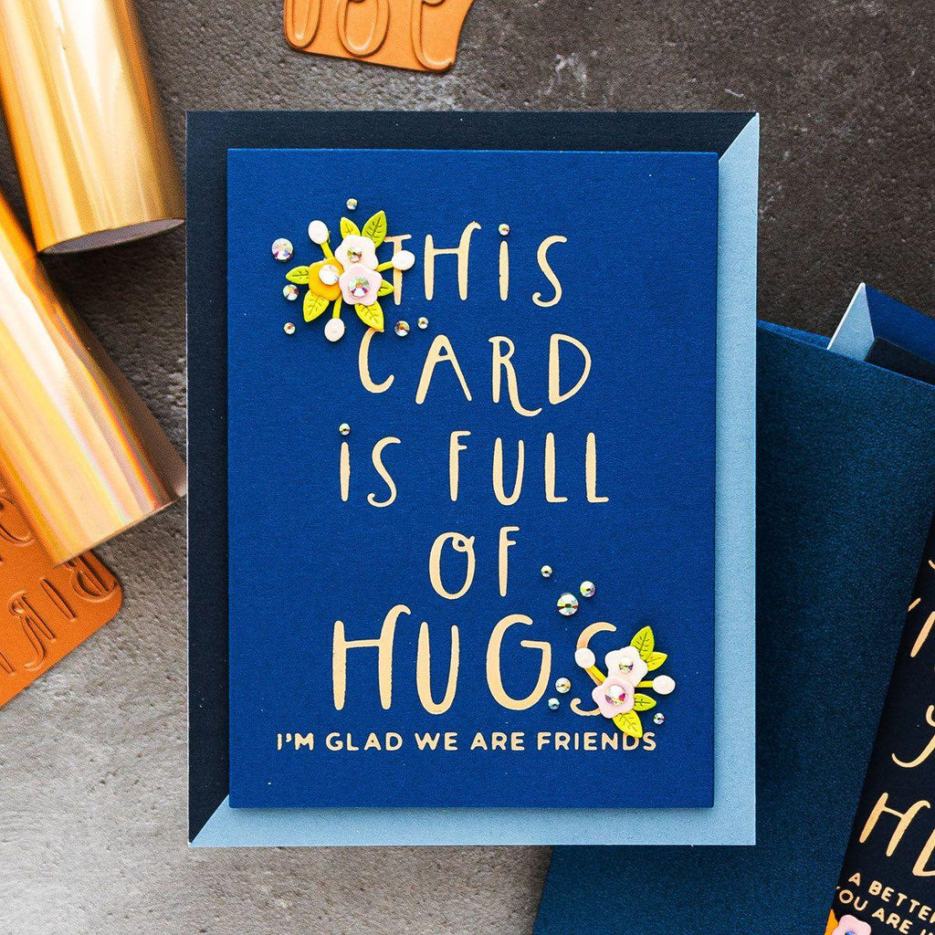 GLP-401 Spellbinders This Card Is Full of Hugs Glimmer Hot Foil Plate Hugs | color-code:ALT01