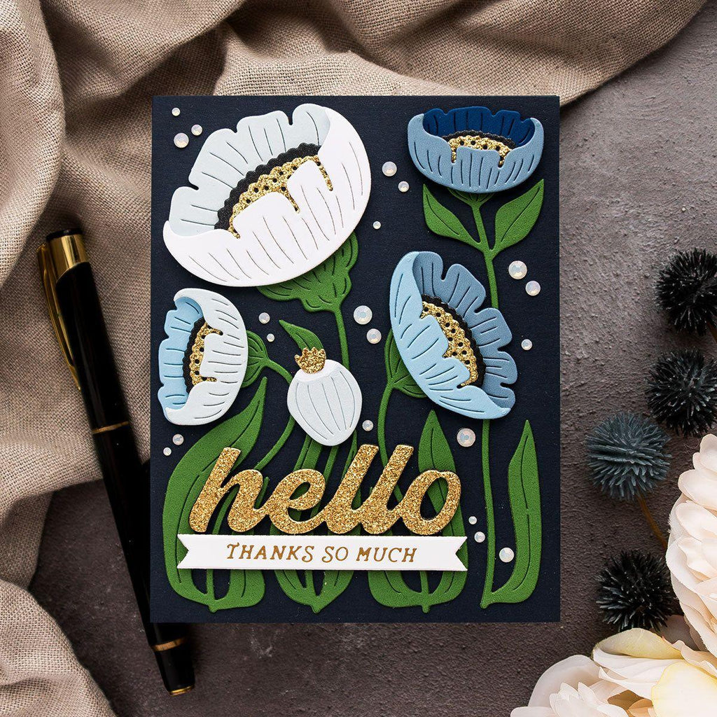 s4-1329 Spellbinders Fresh Picked Sentiments Etched Dies from the Fresh Picked Collection hello | color-code:ALT01