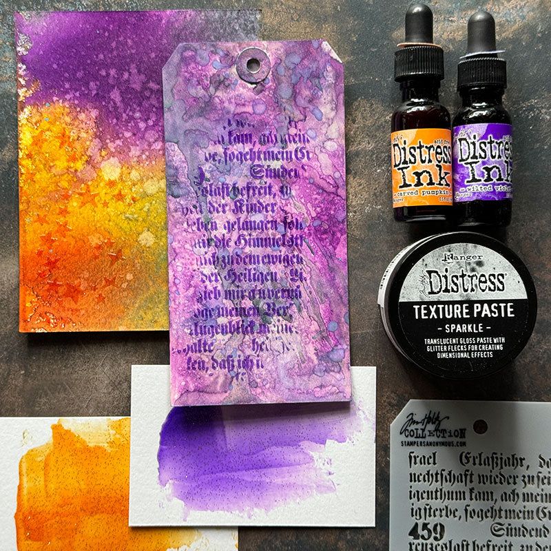 Tim Holtz Distress Texture Paste Sparkle Ranger tsck84495 Halloween Tag | color-code:ALT07