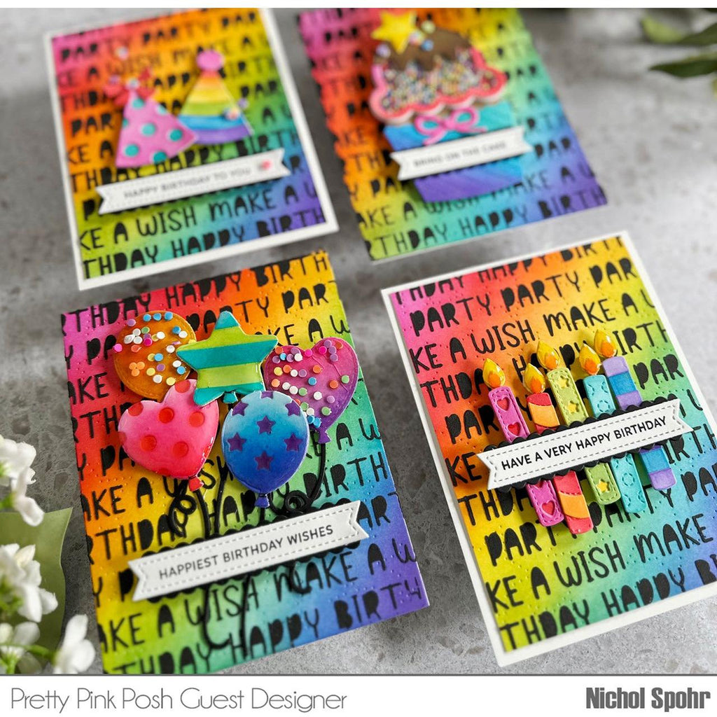 Tim Holtz Distress Mini Ink Pad Picked Raspberry Ranger TDP40088 Happy Birthday Cards | color-code:ALTM09