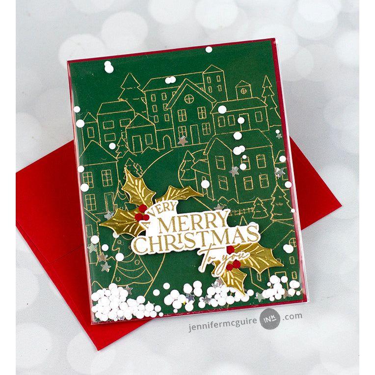 Pinkfresh Studio Holiday Street Press Plate 252224 Very Merry Card | color-code:ALT03