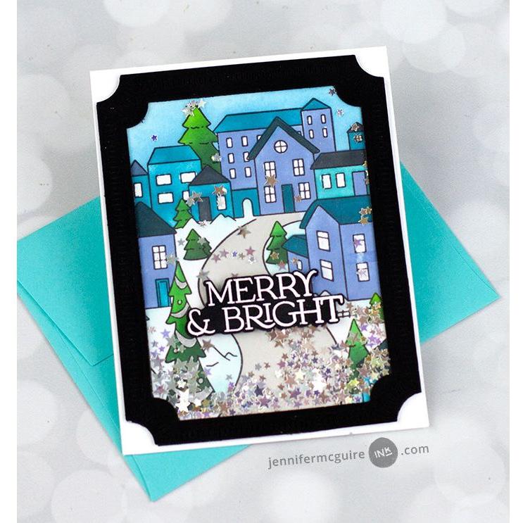 Pinkfresh Studio Holiday Street Press Plate 252224 Merry And Bright Card | color-code:ALT04