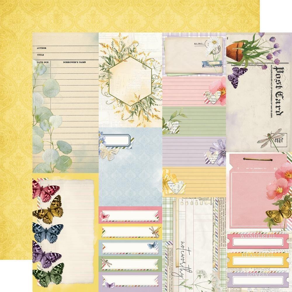 Simple Stories Vintage Meadow Flowers 12 x 12 Collection Kit 22600 Journal Elements