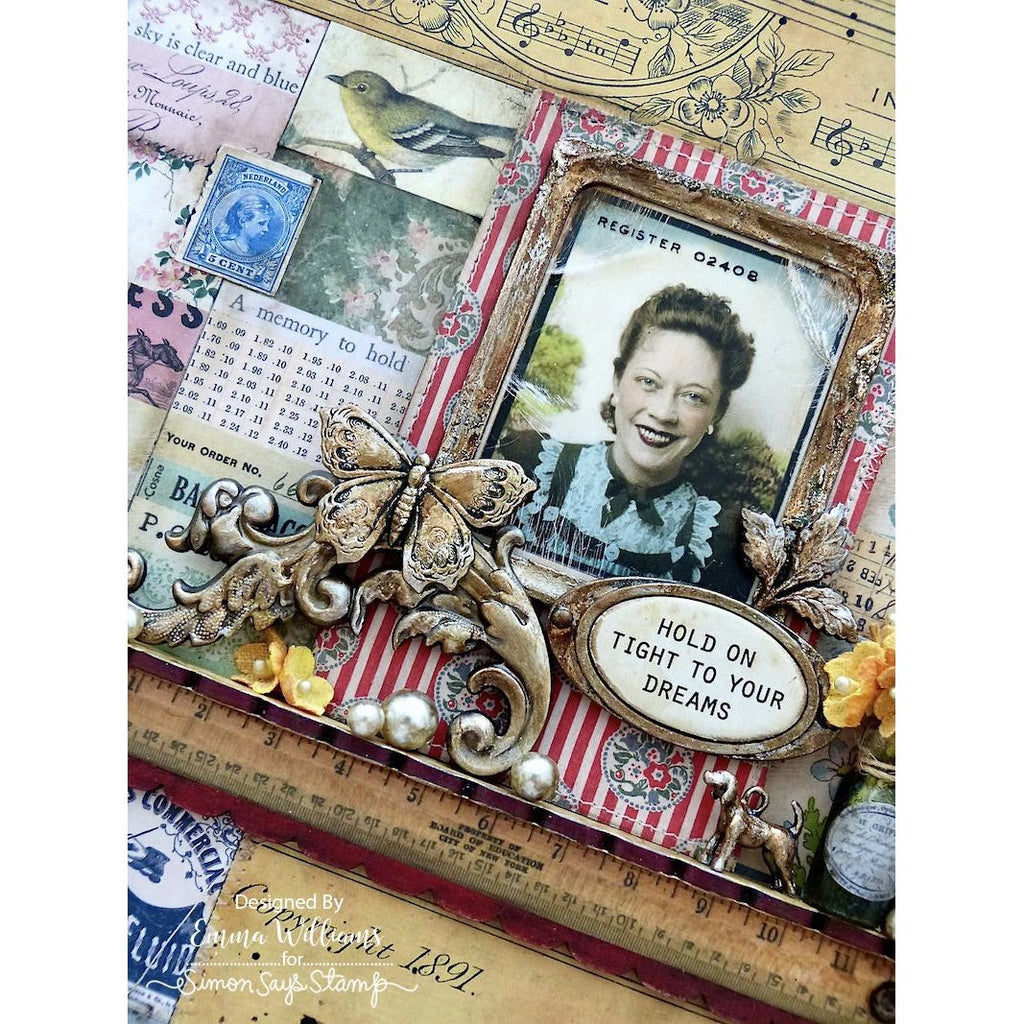 Tim Holtz Distress Collage Brush Set Ranger TDA50896 Dreams Vignette Panel | color-code:ALT01