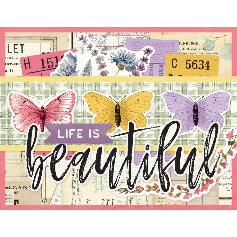 Simple Stories Vintage Meadow Flowers Card Kit 22635 Life Is Beautiful Card