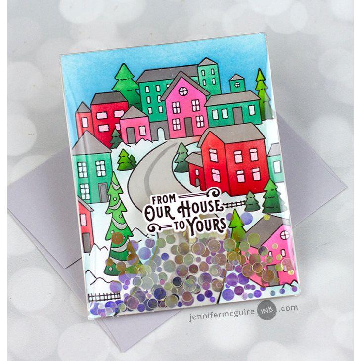 Pinkfresh Studio Holiday Street Press Plate 252224 Holiday House Card | color-code:ALT01