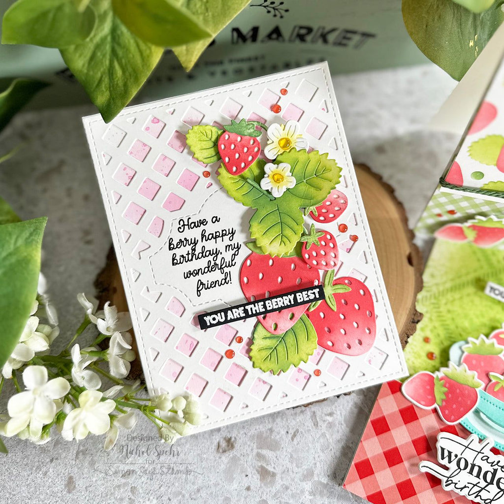 Tim Holtz Distress Spray Stain Twisted Citron Ranger TSS44185 Strawberry Cards | color-code:ALT094