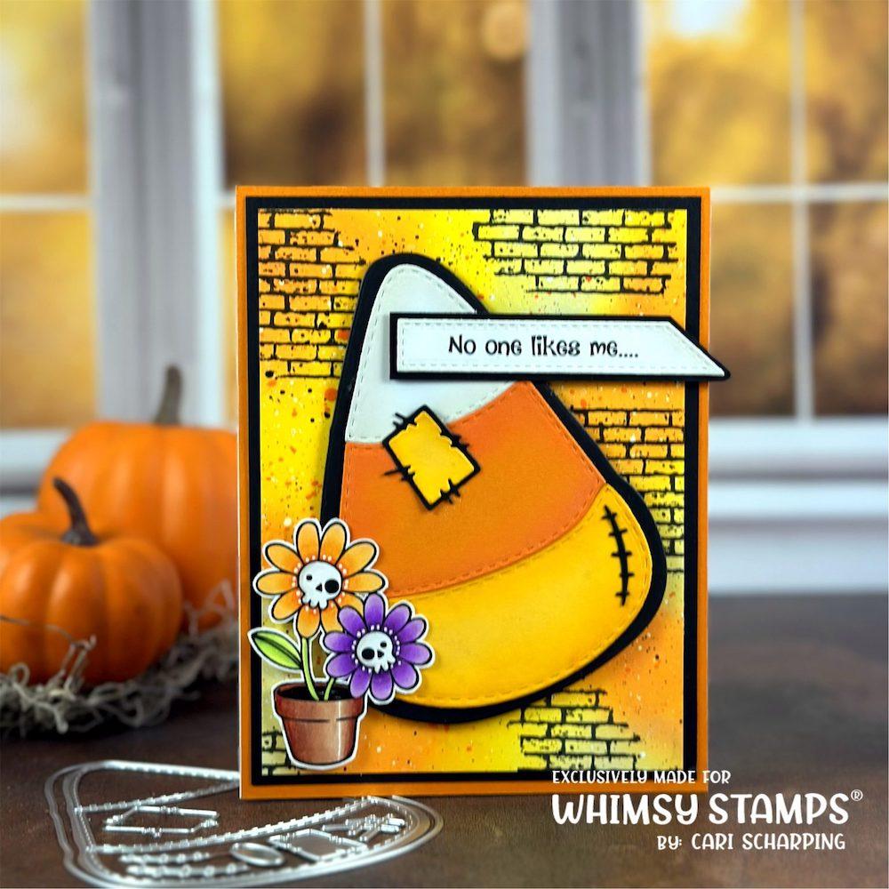 Tim Holtz Flip Top Distress Paint Black Soot Ranger TDF52937 Candy Corn Card | color-code:ALT03