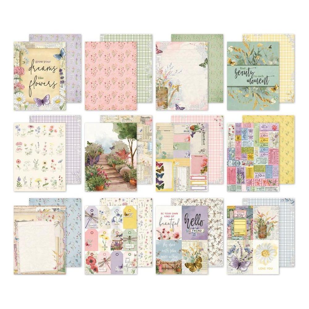 Simple Stories Vintage Meadow Flowers 6 x 8 Paper Pad 22619 Detailed Product View