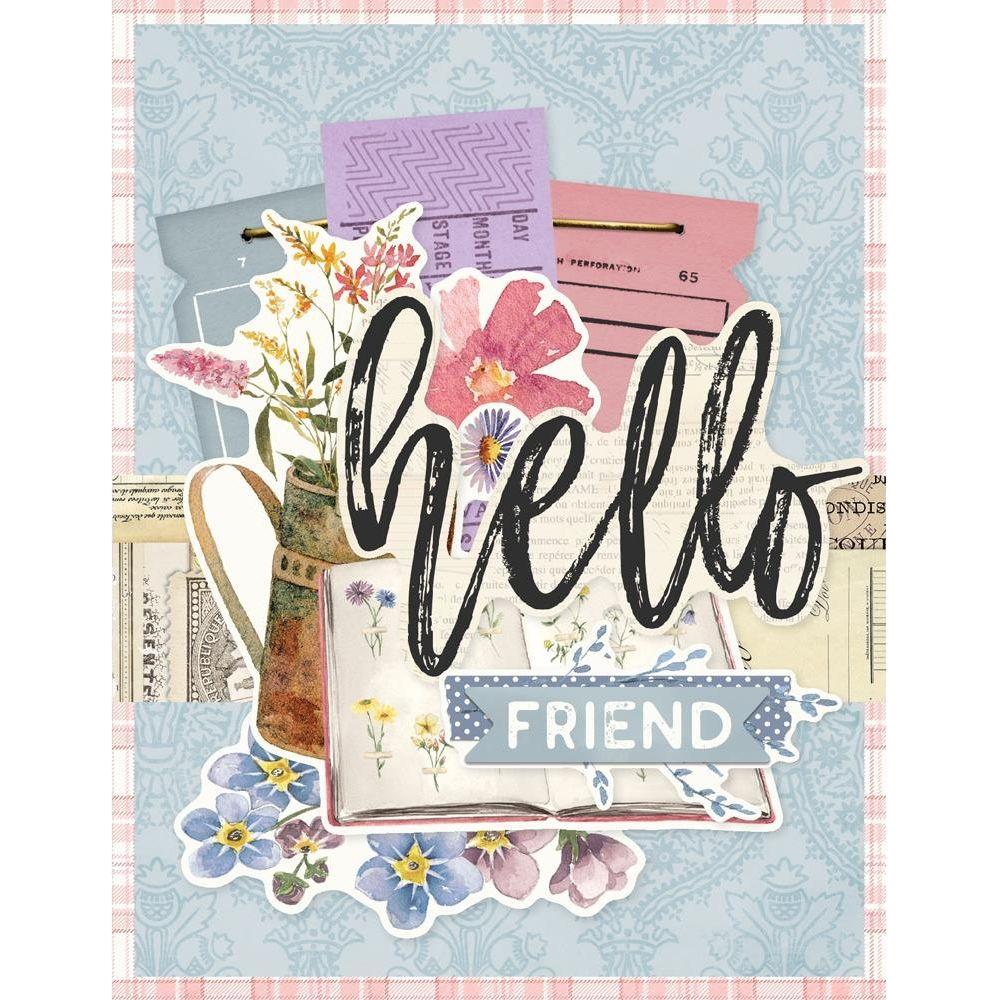 Simple Stories Vintage Meadow Flowers Card Kit 22635 Hello Friend Card