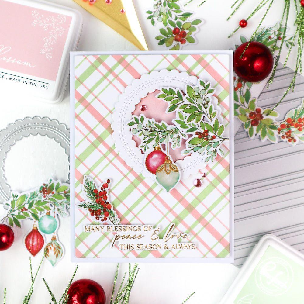 Pinkfresh Studio Deck The Halls Washi 251424 Christmas Peace Card | color-code:ALT01