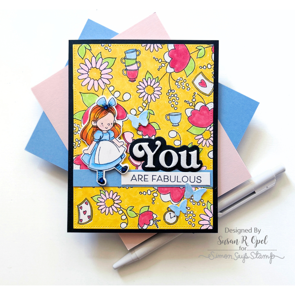 Simon Says Stamps Dies and Sentiment Strips You Matter set842ym Stamptember Fabulous You Card