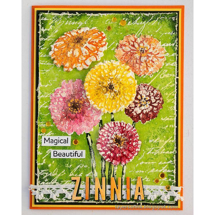 Simon Says Stamp Embossing Folder and Cutting Dies Zippy Zinnias sfd401 Sunny Vibes Zinnia Card | color-code:ALT04