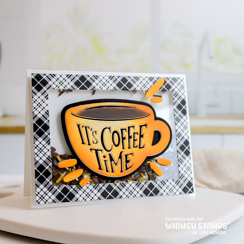 Whimsy Stamps Coffee Time Dies WSD201 beans