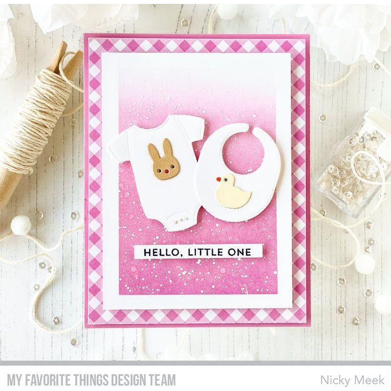 My Favorite Things Diagonal Gingham 6x6 Inch Paper Pad ep106 Hello Little One Girl | color-code:ALT02