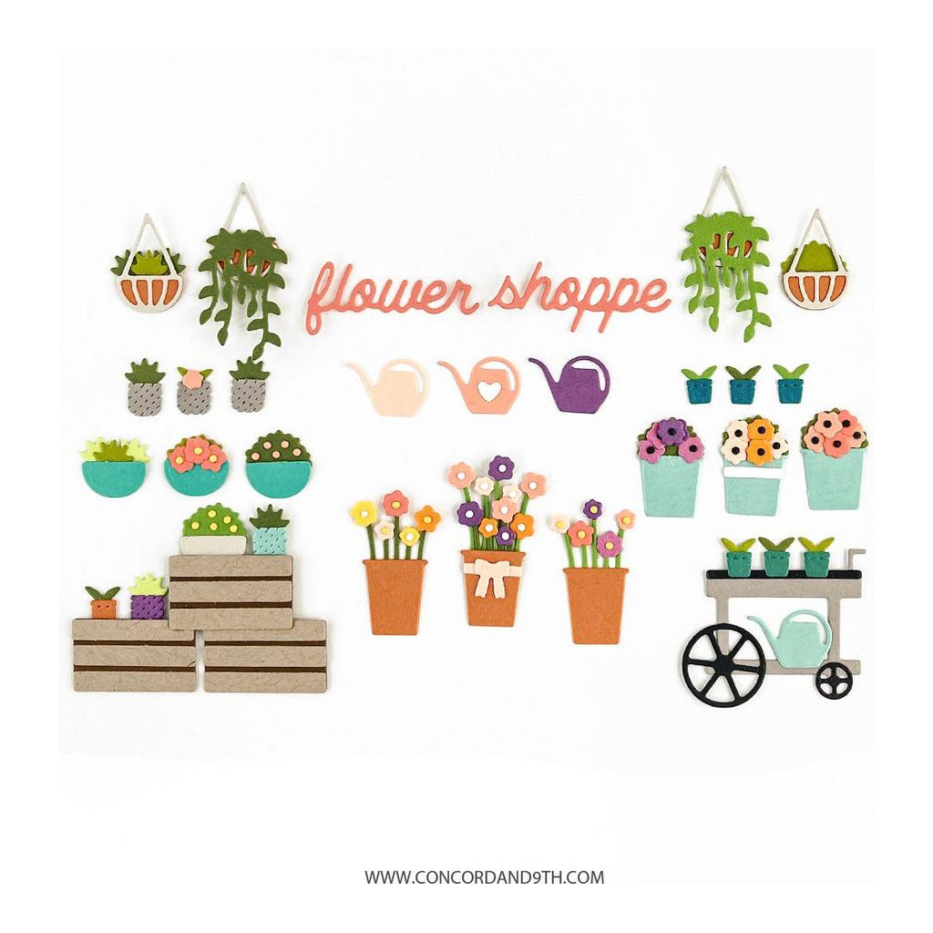 Concord & 9th Flower Shoppe Clear Stamp Set 11778 Flowers