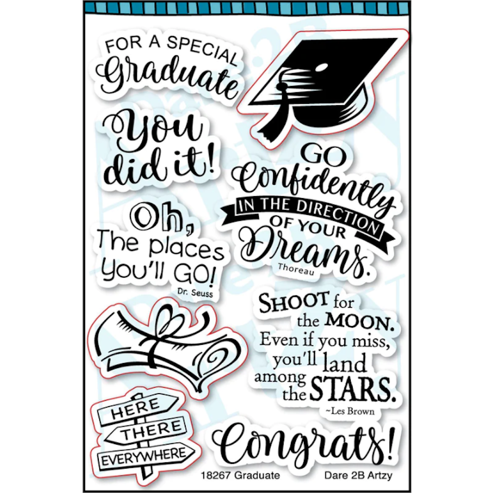 Dare 2B Artzy Congrats Grad Clear Stamp Set 18267