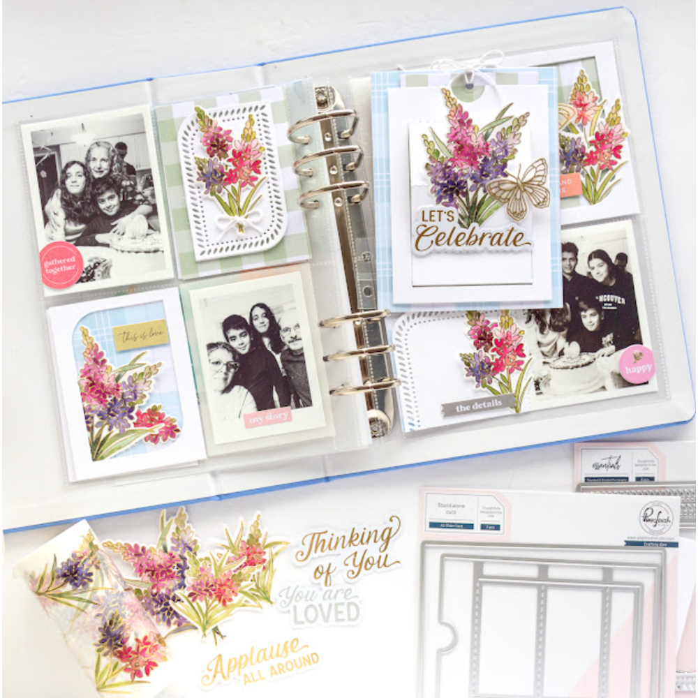 PinkFresh Studio Slider Die Set 191223 Birthday Journal Cards Project | color-code:ALT04