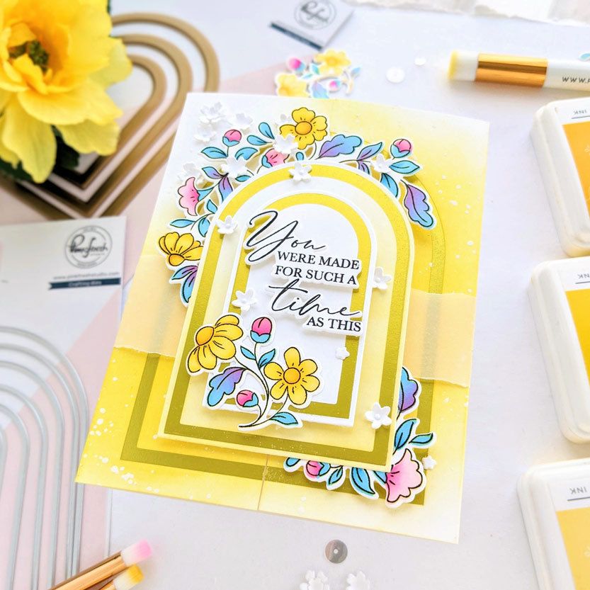 PinkFresh Studio Nested Arches Hot Foil Plate 193923 Yellow | color-code:ALT02