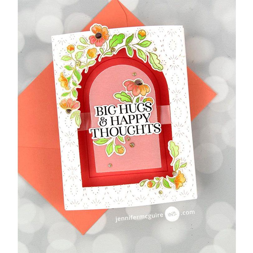 PinkFresh Studio Arch Floral Clear Stamp Set 194023 Big Hugs | color-code:ALT02