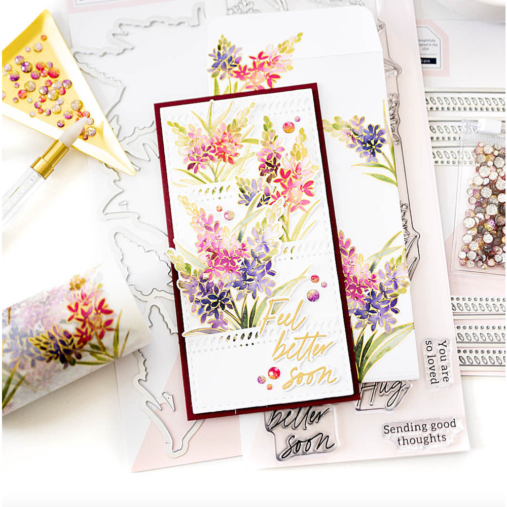 PinkFresh Studio Tuberose Washi Tape 195923 Feel Better Soon Card | color-code:ALT02