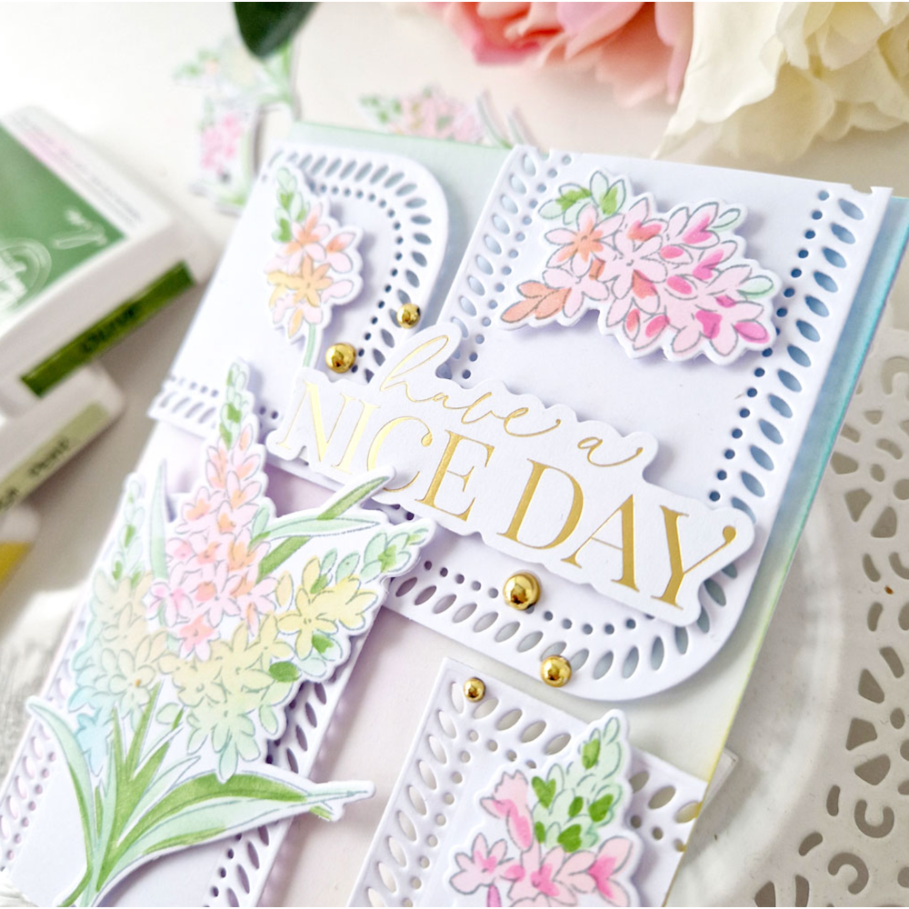 PinkFresh Studio Tuberose Washi Tape 195923 Have A Nice Day Card | color-code:ALT05