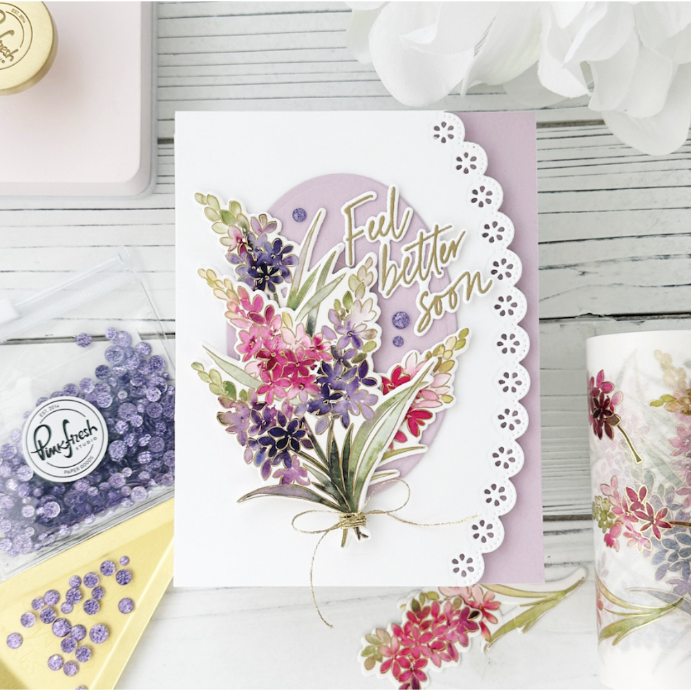 PinkFresh Studio Tuberose Washi Tape 195923 Feel Better Soon Card | color-code:ALT07