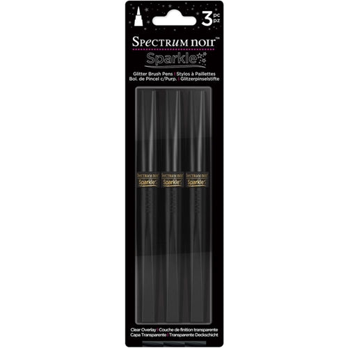  Clear Shimmer Glitter Brush Marker 3-Pack