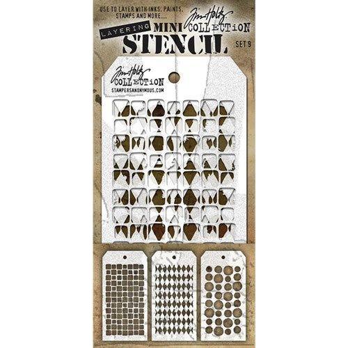 Simon Says Stamp! Tim Holtz MINI STENCIL SET 9 MST009