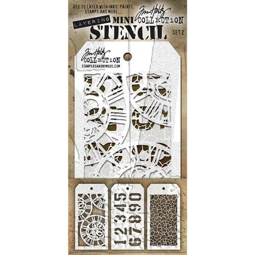 Tim Holtz MINI STENCIL SET 2 MST002 – Simon Says Stamp