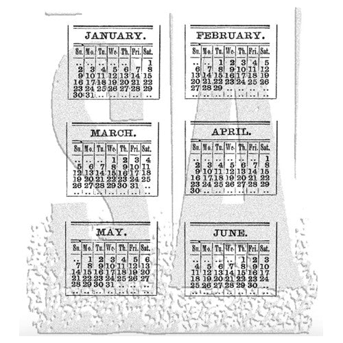 Simon Says Stamp! Tim Holtz Cling Rubber Stamps CALENDAR 1 One CMS034