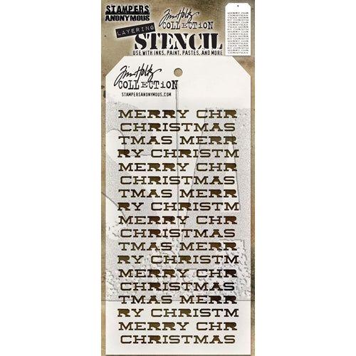 Tim Holtz Merry Christmas Layering Stencil