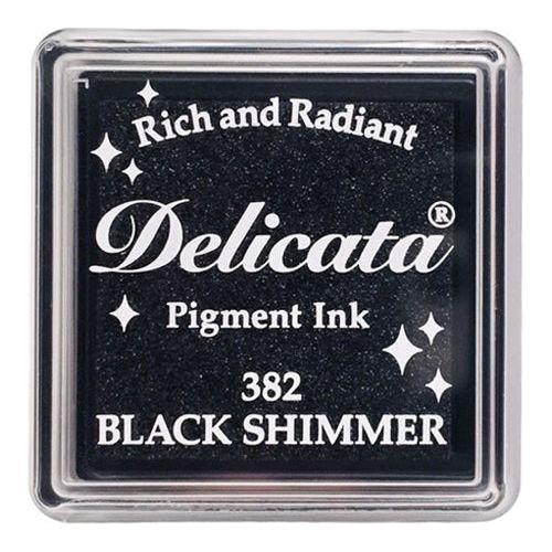 Simon Says Stamp! Tsukineko Delicata SMALL BLACK SHIMMER Ink Pad DESML382