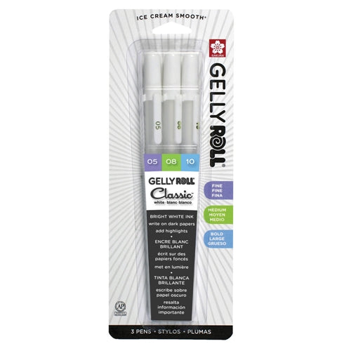Crayon gel 0.5mm (no. 10) blanc Gellyroll