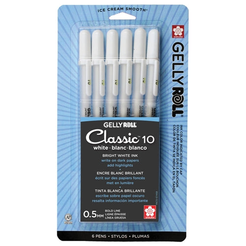 Buy 3 Sakura Gelly Roll Pens, White, Classic 3 Sakura Medium Point