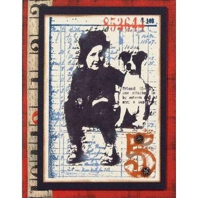 Simon Says Stamp! Tim Holtz Cling Rubber ATC Stamp SWIRLS COM012