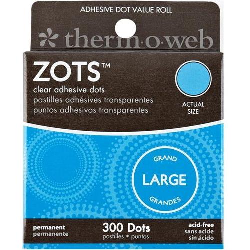 Simon Says Stamp! Therm O Web LARGE ZOTS Clear Permanent Adhesive Dot Value Roll 3783