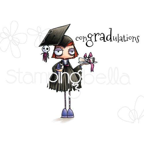 Simon Says Stamp! Stamping Bella Cling Stamp ODDBALL GIRL GRADUATE eb687