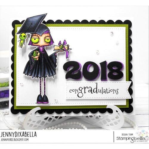 Simon Says Stamp! Stamping Bella Cling Stamp ODDBALL GIRL GRADUATE eb687