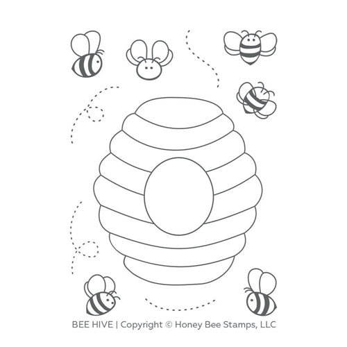 Honey Bee Hive Clear Stamp Set Hbst-121