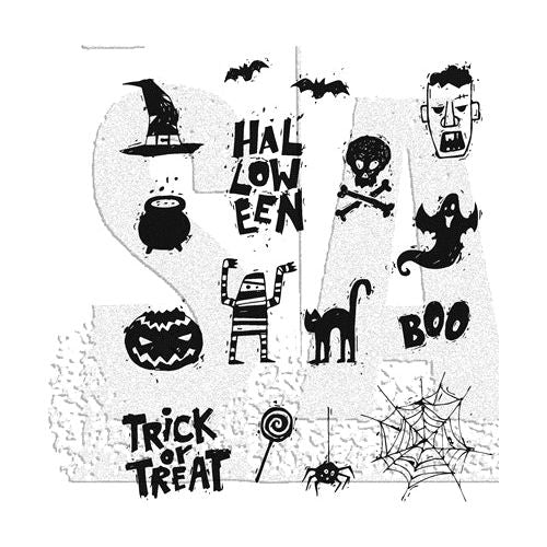 Simon Says Stamp! Tim Holtz Cling Rubber Stamps SPOOKY SCRIBBLES CMS349