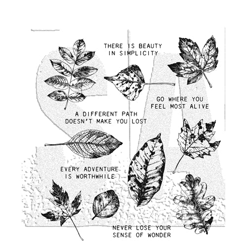 Leaf Prints 2 Tim Holtz Cling Stamps 7 inch by 8.5 inch (CMS450)