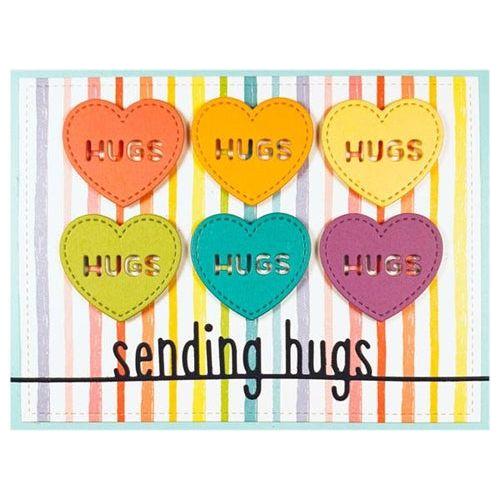 Simon Says Stamp! Lawn Fawn SENDING HUGS LINE BORDER Die Cut LF1828 | color-code:ALT1