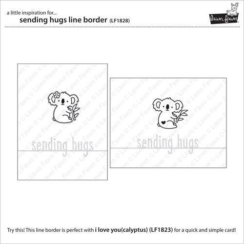 Simon Says Stamp! Lawn Fawn SENDING HUGS LINE BORDER Die Cut LF1828